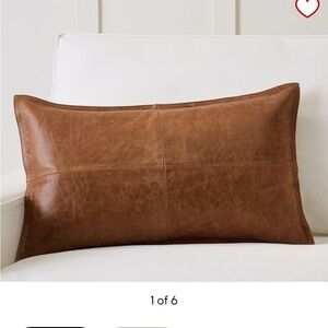 Pottery Barn Piece Leather lumbar pillow - genuine leather